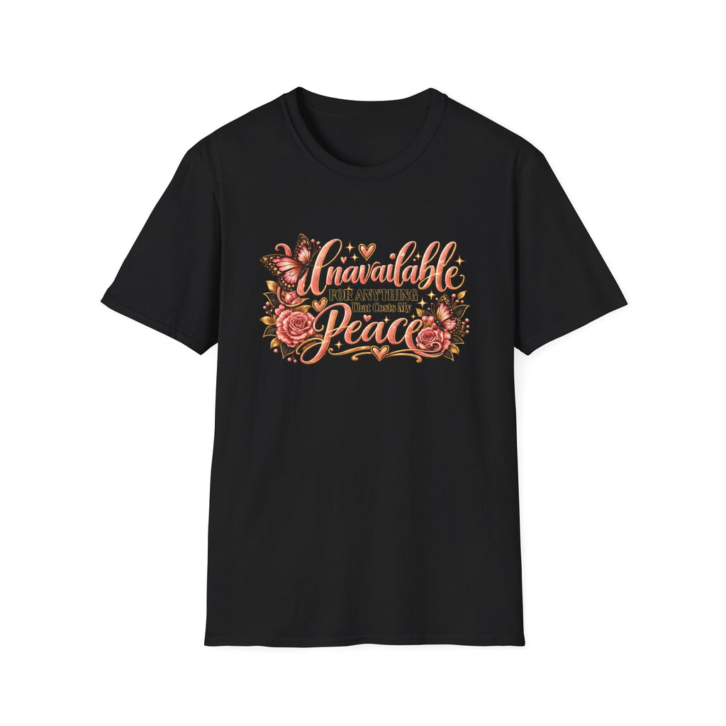 T-Shirt — "Beautiful for Anything That Costs Me Peace" Floral Graphic Tee