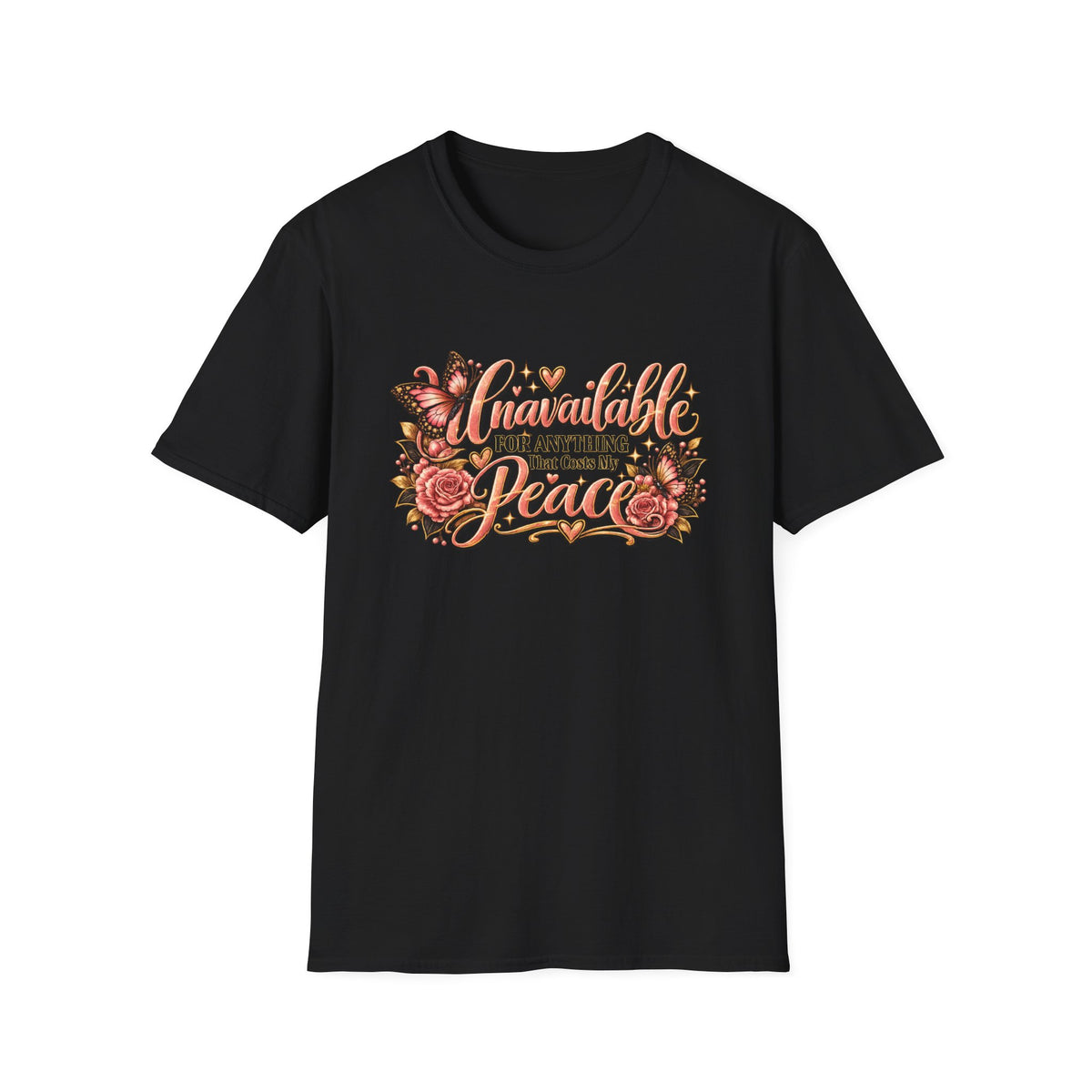 T-Shirt — "Beautiful for Anything That Costs Me Peace" Floral Graphic Tee