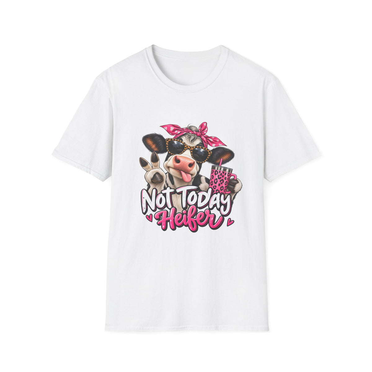 Not Today Heifer Cow Graphic T-Shirt – Funny Cow Shirt for Women & Farm Lovers