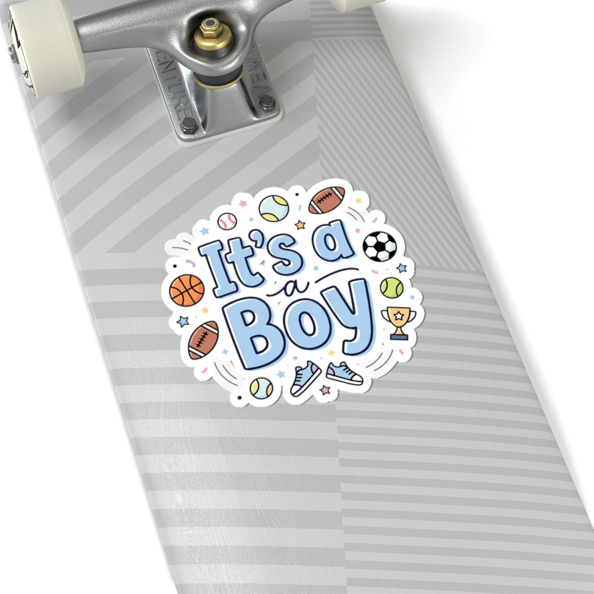 It’s a Boy Sports Baby Shower Sticker — Gender Reveal Kiss-Cut Decal