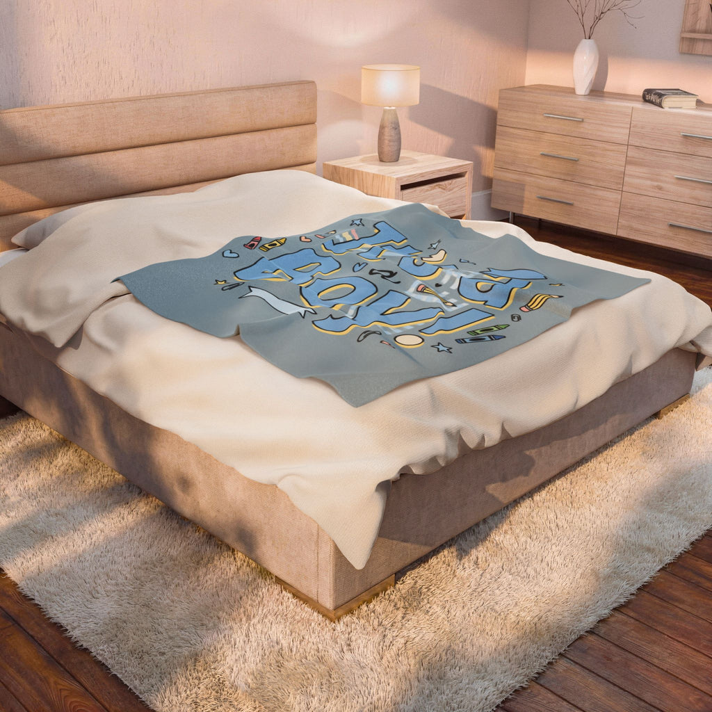 It's a Boy Velveteen Plush Blanket – Baby Shower Newborn Gift