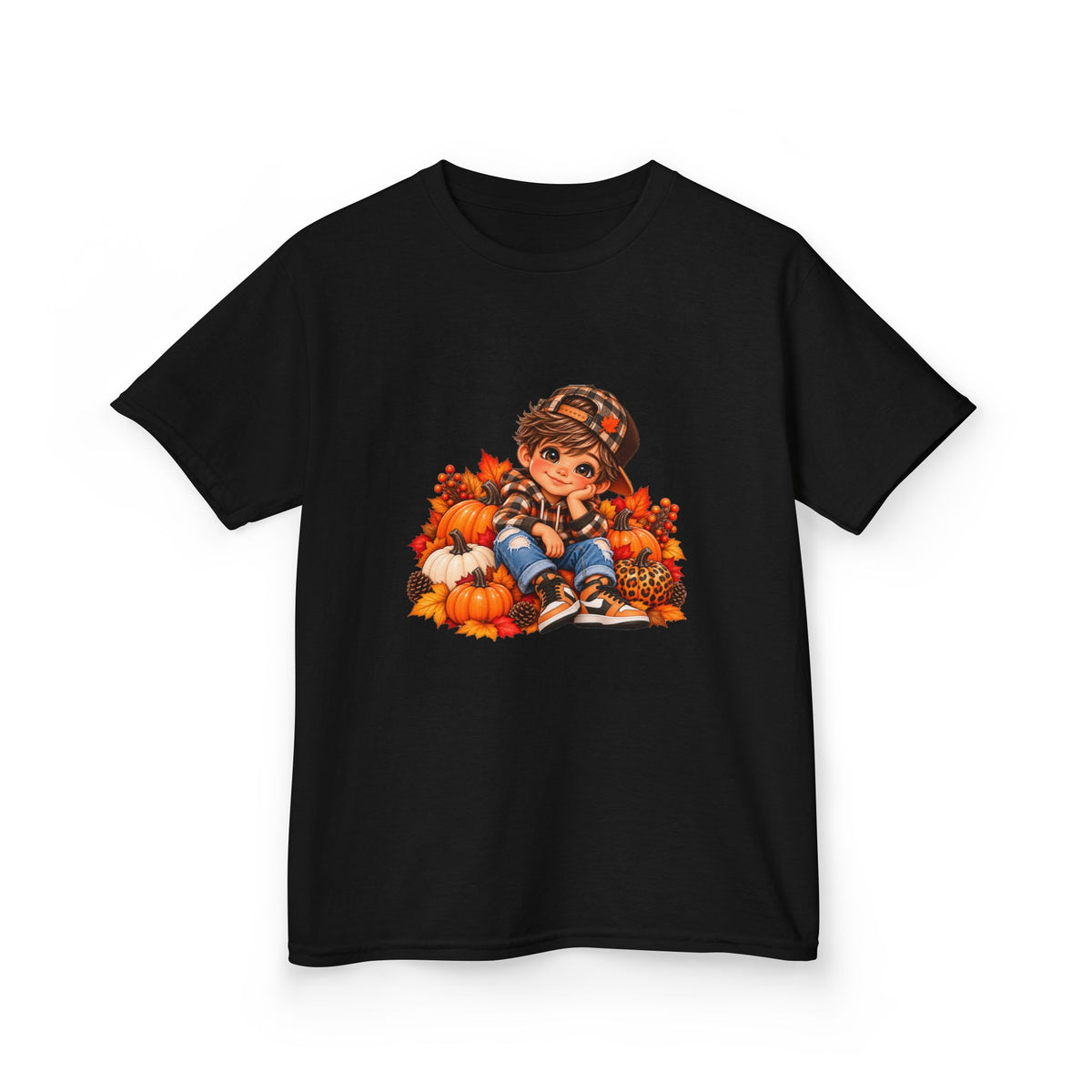Kids Autumn Harvest Girl Heavy Cotton Tee