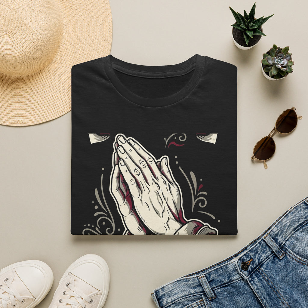 Praying Hands Graphic T-Shirt — Faith-Inspired Religious Tee