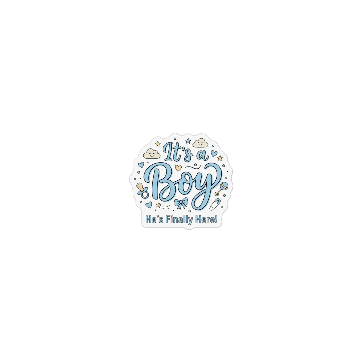 It's a Boy Custom Shape Magnet — Baby Shower Announcement & Gender Reveal Favor