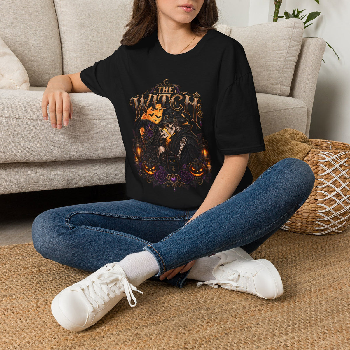 Witch Halloween Graphic Tee — "The Witch" Pumpkin Spell Shirt