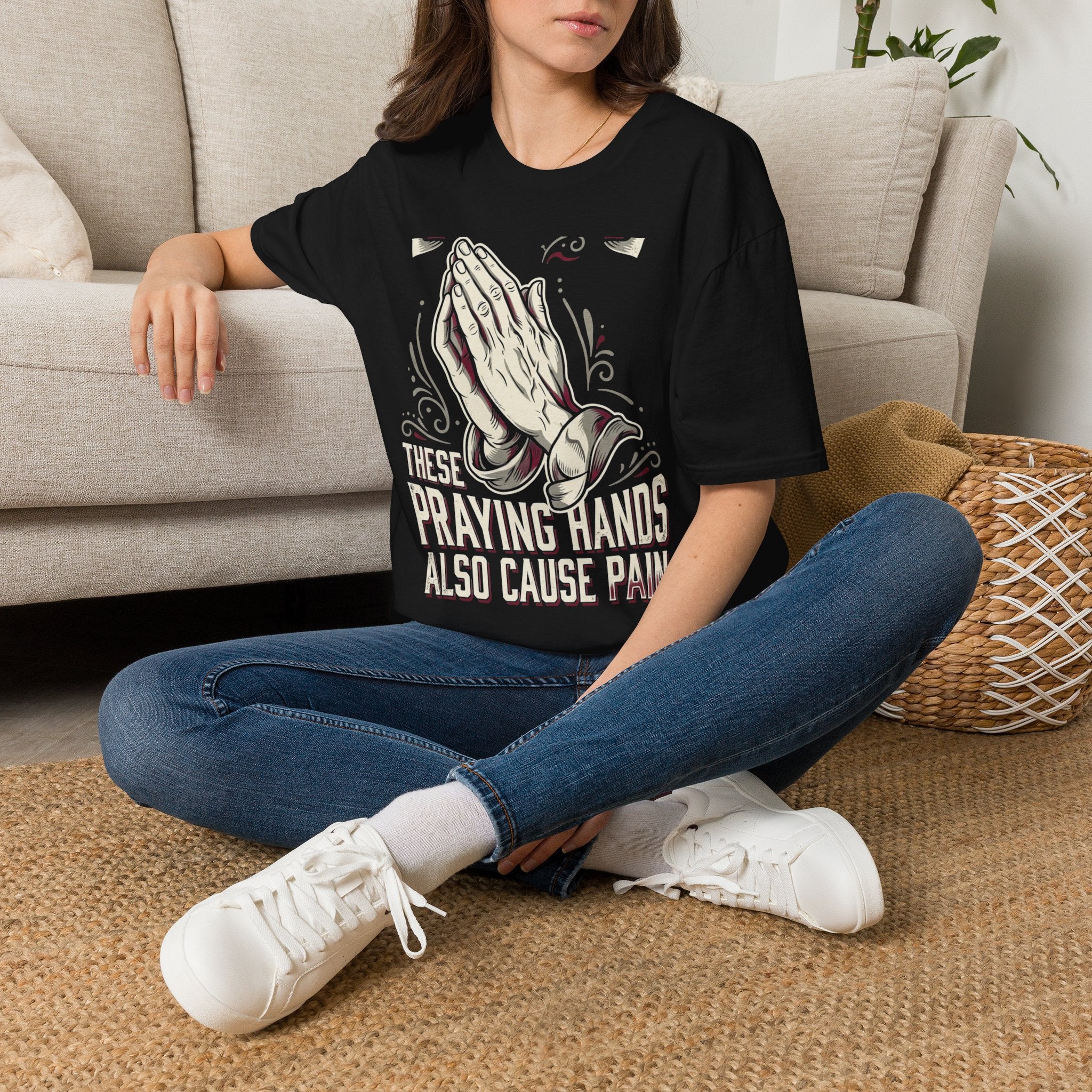 Praying Hands Graphic T-Shirt — Faith-Inspired Religious Tee