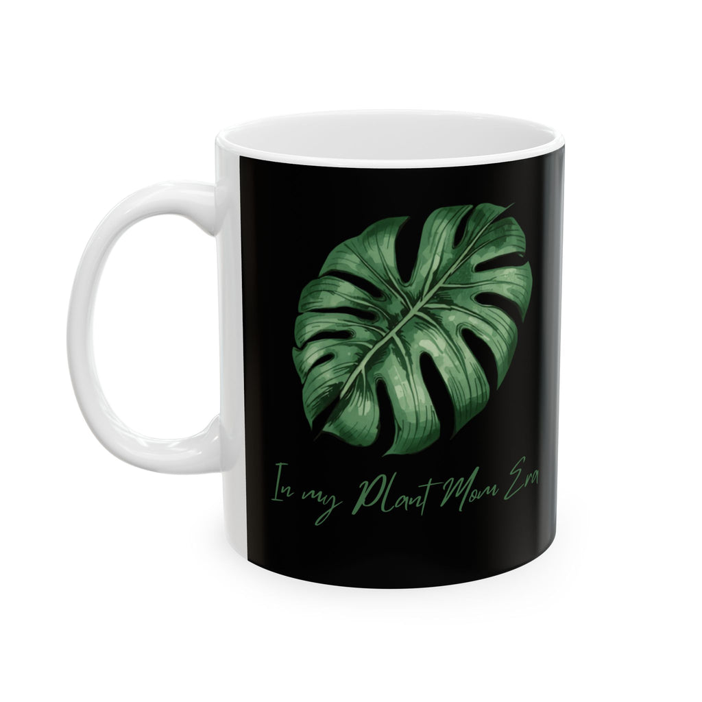 Monstera Leaf Ceramic Mug — 'In My Own Era' Botanical Coffee Cup (11oz & 15oz)
