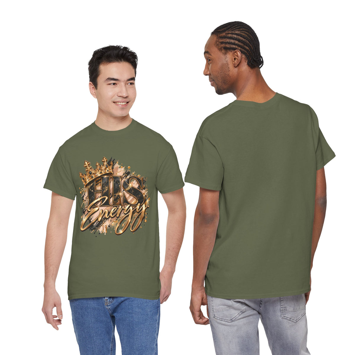 Boss Energy T-Shirt — Gold Crown Graphic Tee for Ambitious Hustlers