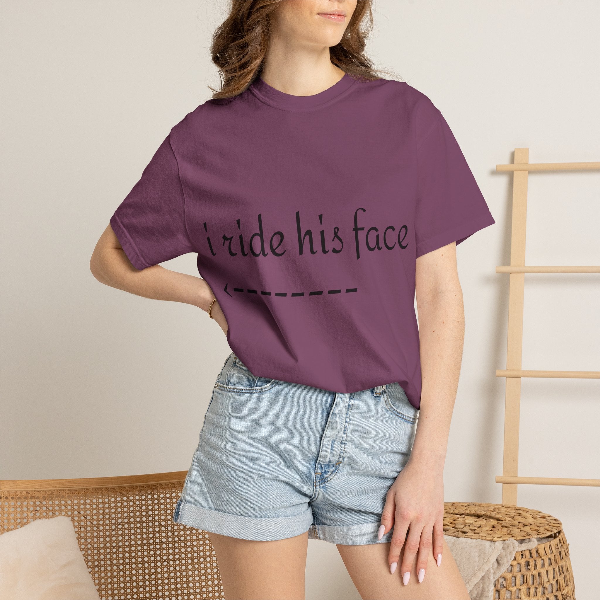 Graphic T-Shirt — "I Ride His Face / He's Mine" Couples Tee