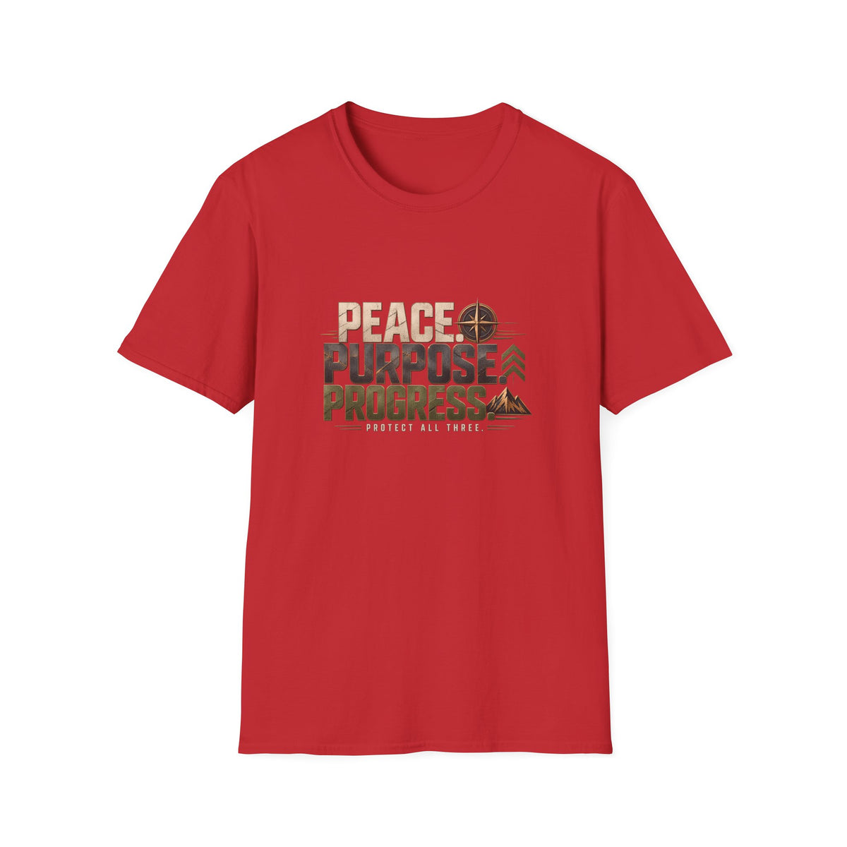 Peace Purpose Progress T-Shirt — Motivational Graphic Tee