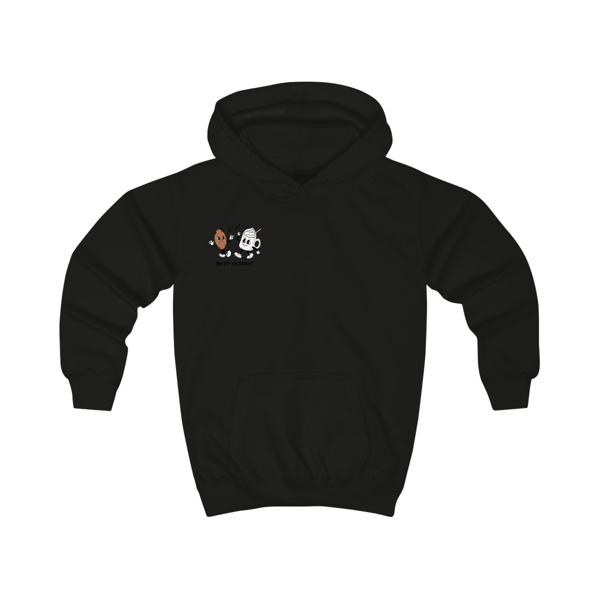 Kids Hoodie – 'Best Friends' Cup & Cookie Cute Graphic Hoodie for Children