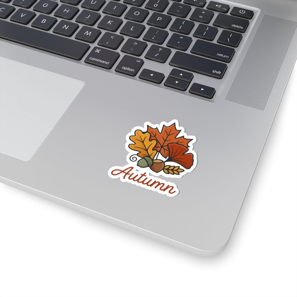 Autumn Leaf Sticker — Fall Leaves & Acorn Kiss-Cut Decal