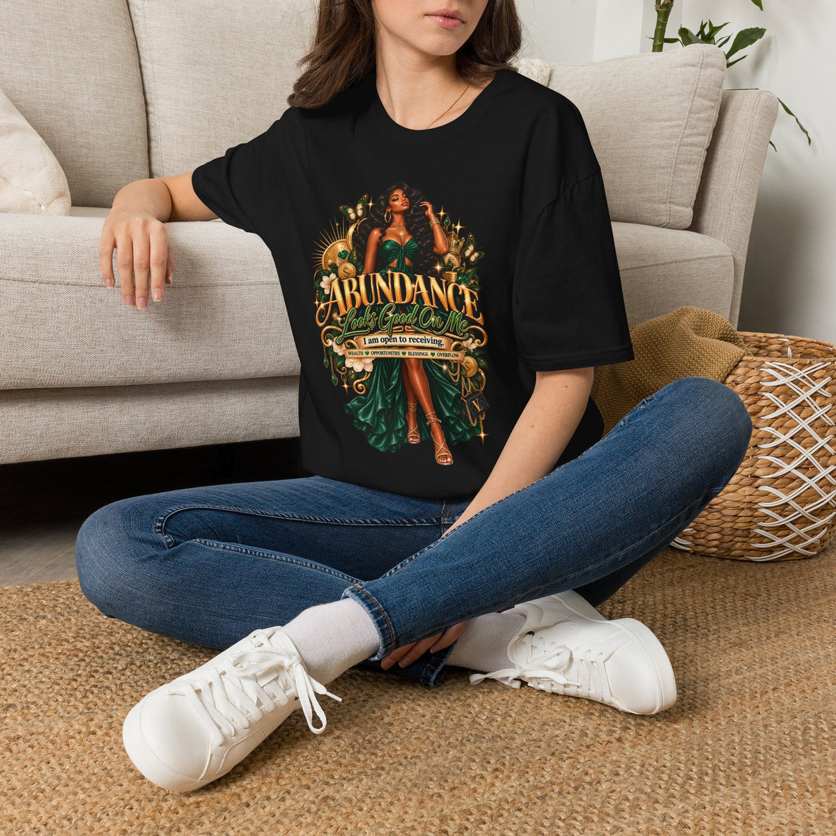 Abundance Graphic Tee — 'Abundance Looks Good On Me'