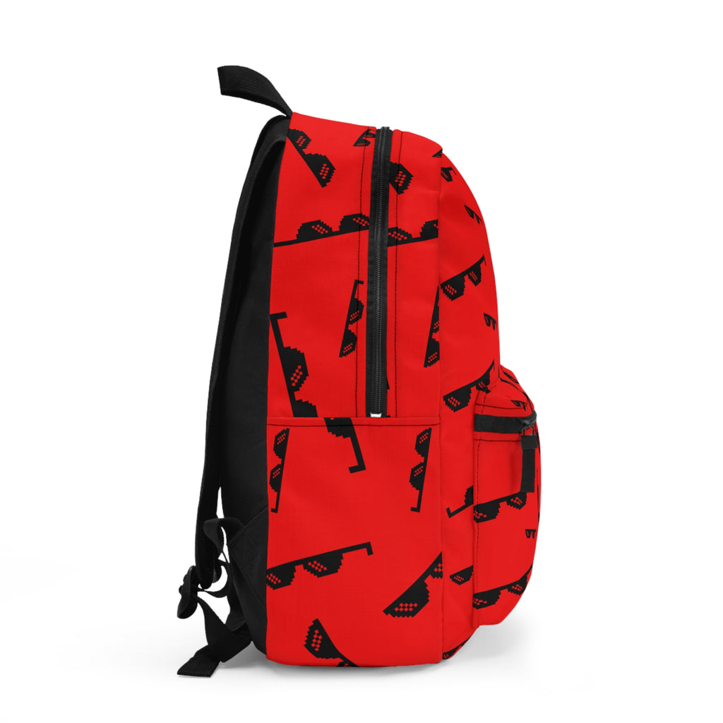 Sunglasses Pattern Backpack – Red Cool Shades Print School Bag