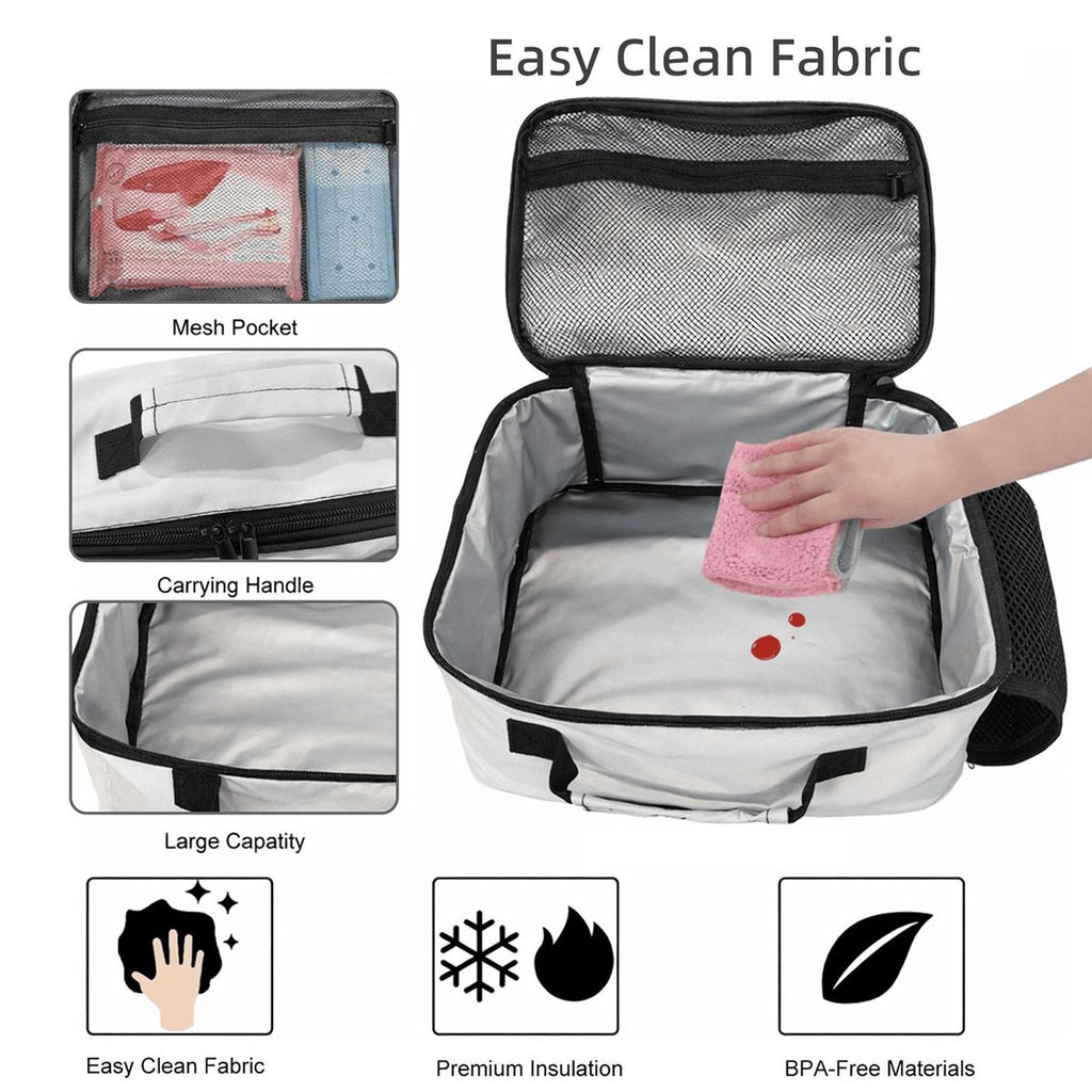 Horizontal Insulated Lunch Tote Bag
