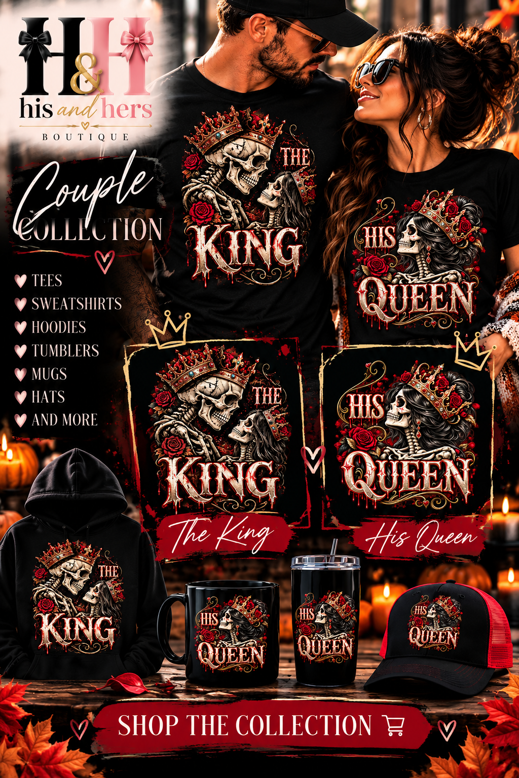 The King/His Queen PNG design