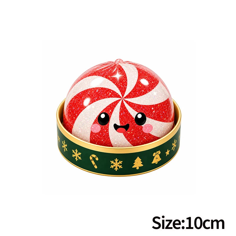 Christmas Dumplings Squishy Glitter Maltose Snowman
