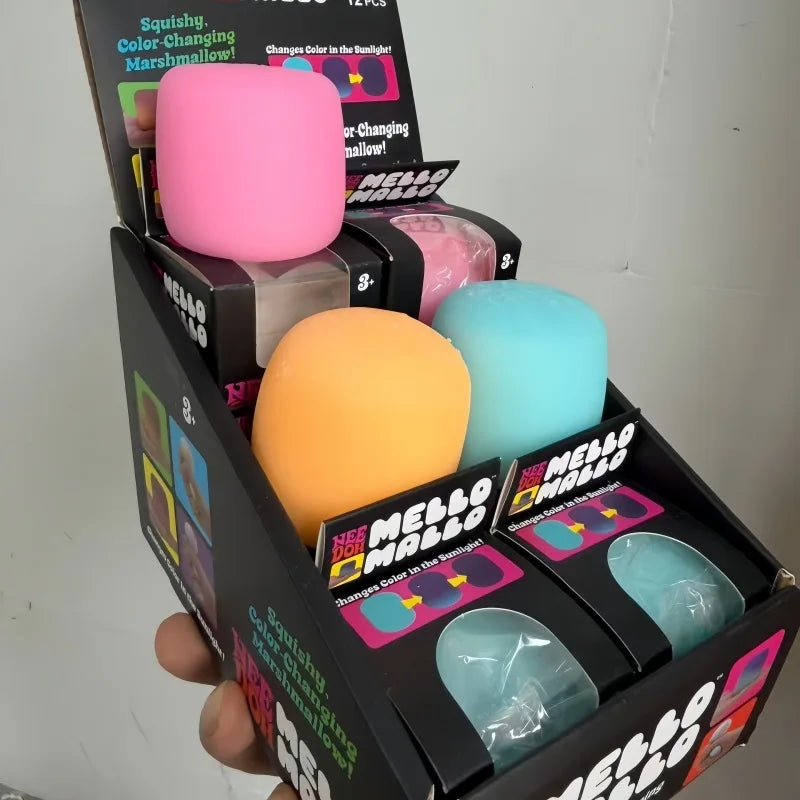 New Needoh Mello Mallo Uv Light Reactive Squish Toy