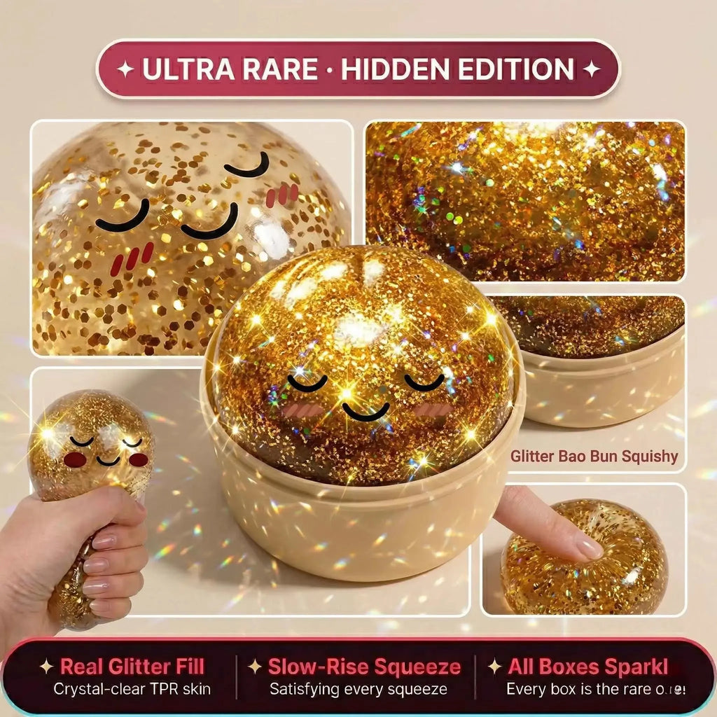 Dumpling Squishy ULTRA RARE Gold Glitter Hidden Edition