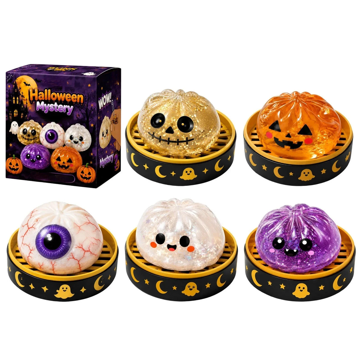 Halloween Ghost Dumpling Pressure Squishies Slow Rising
