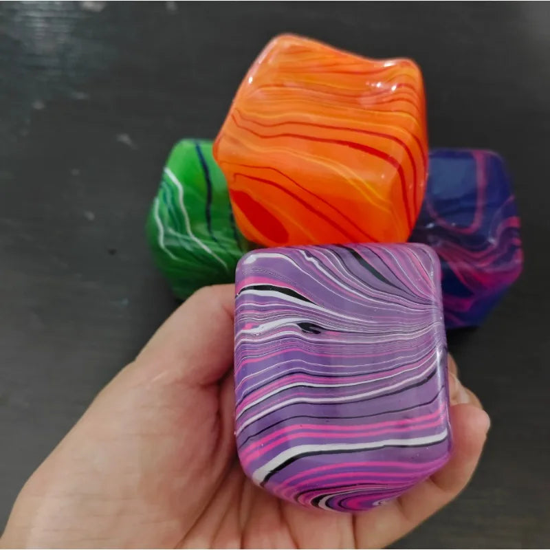 Stress-relief Toy Cube Filled with Gel Stretchable Ball