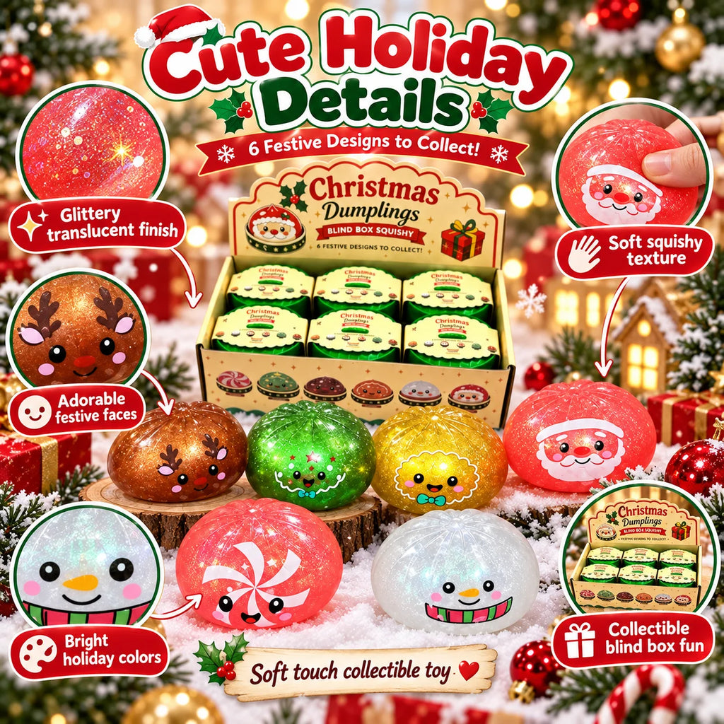 1-5PCS Christmas Dumpling Squishy Blind Box