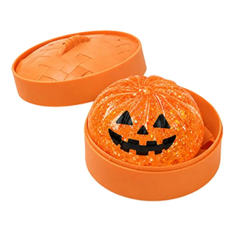 Halloween Dumpling Stress Toy Glitter Halloween Dumpling Pressure Dumpling Squishie Stress Relief Fidget Toy for Adults Gift