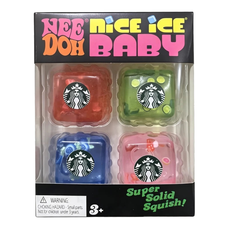 4Pcs NeeDoh Nice Ice Cube Mini Squishy Toy