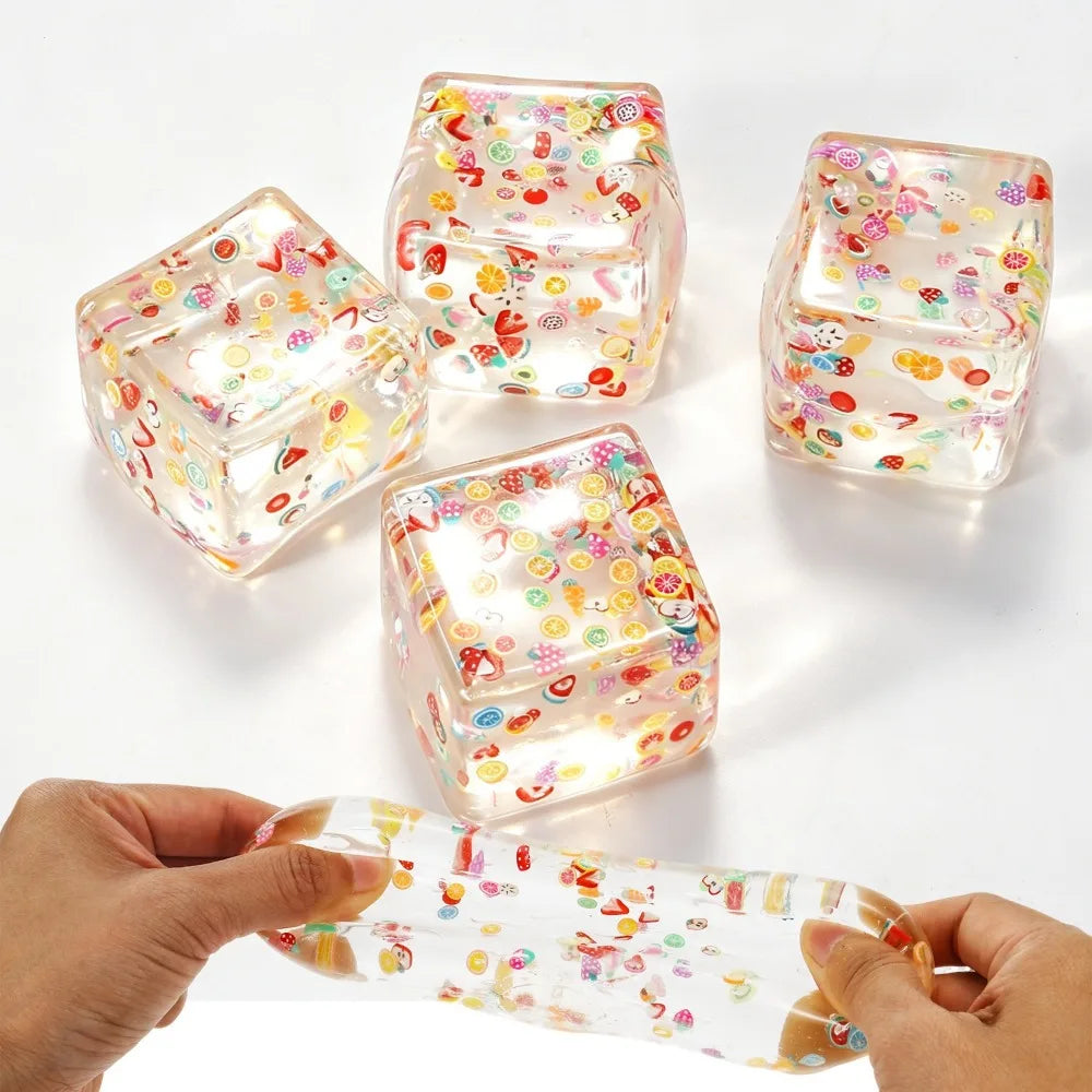 Taba Squishy Stress Balls Cube - Fruit  Sensory Fidget Toy