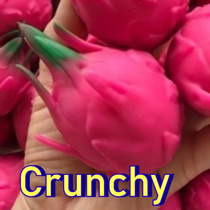 Handmade Crunchy Squishy Durian and Dragon Fruit Stress Ball