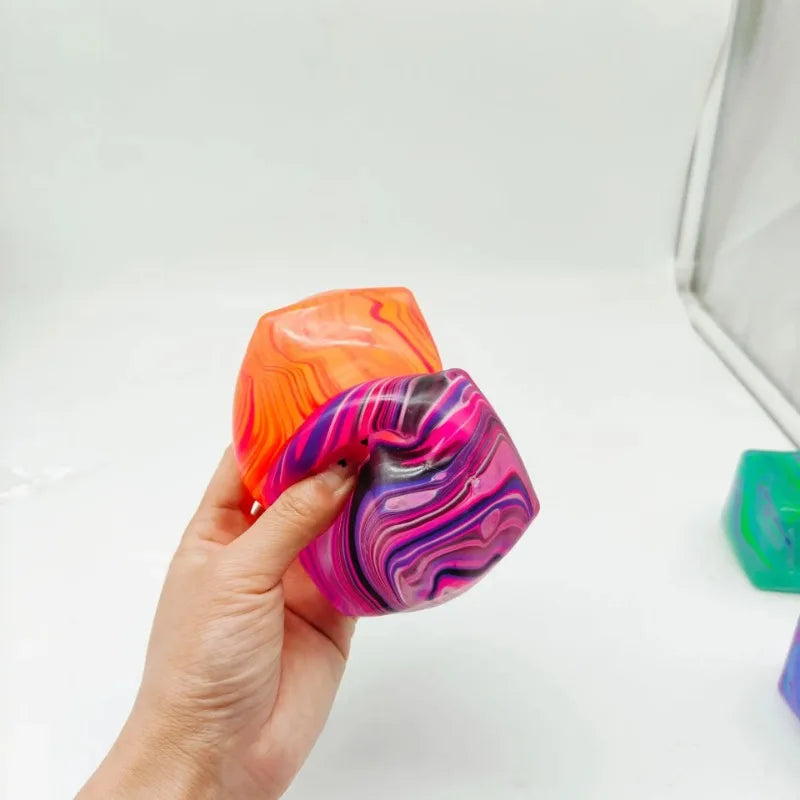 Stress-relief Toy Cube Filled with Gel Stretchable Ball
