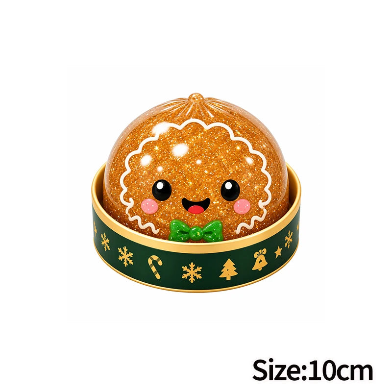 Christmas Dumplings Squishy Glitter Maltose Snowman