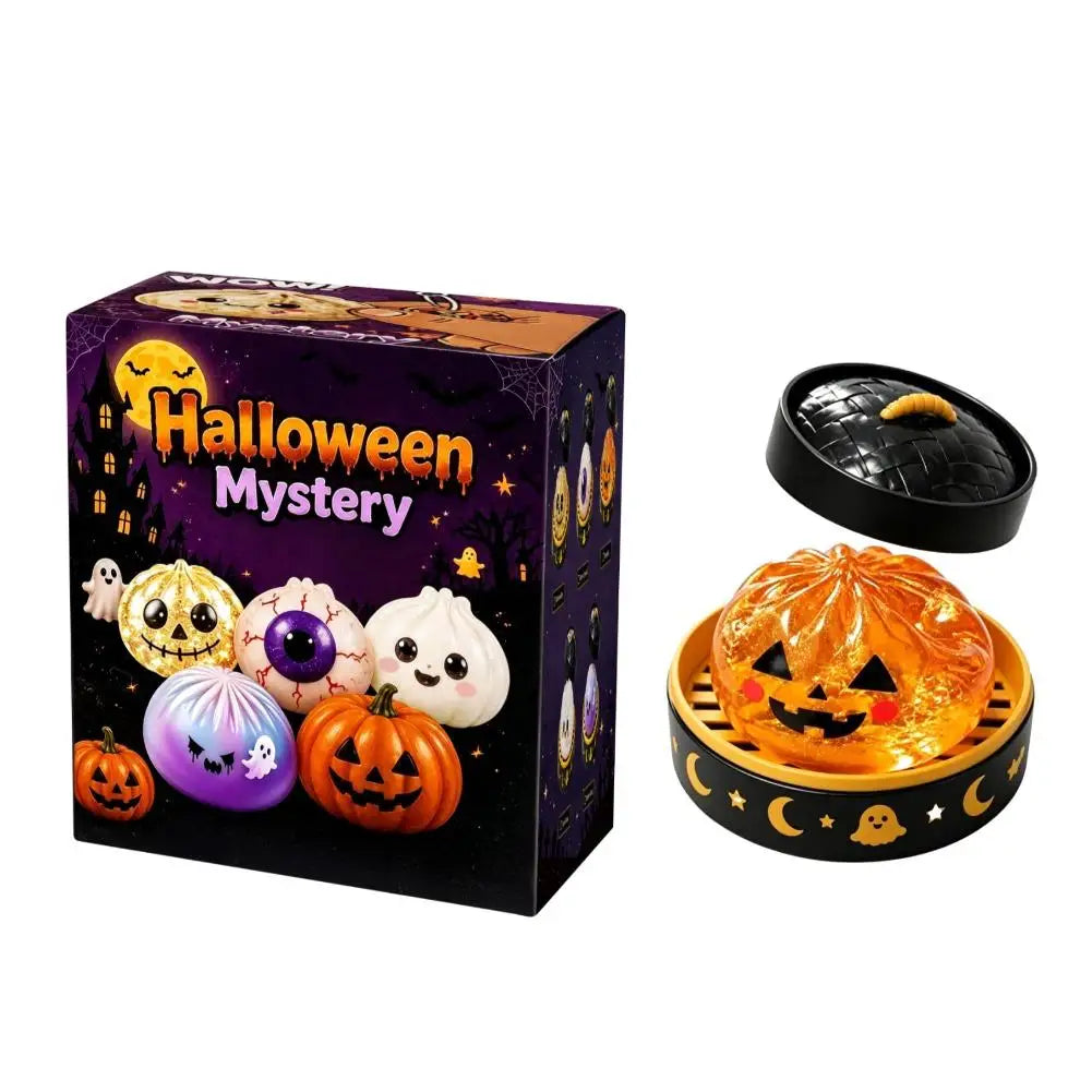 Halloween Dumpling Stress Toy Glitter Halloween Dumpling Pressure Dumpling Squishie Stress Relief Fidget Toy for Adults Gift