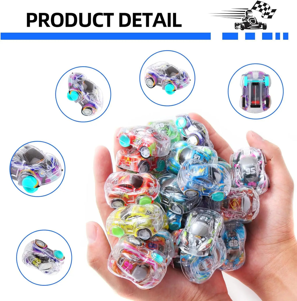 12/100Pcs Mini Pull Back Cars Set Pull Back Racing Vehicles