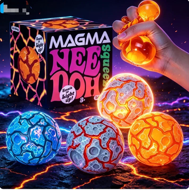 New Product NeeDoh Glitter Magma Ball Crunch