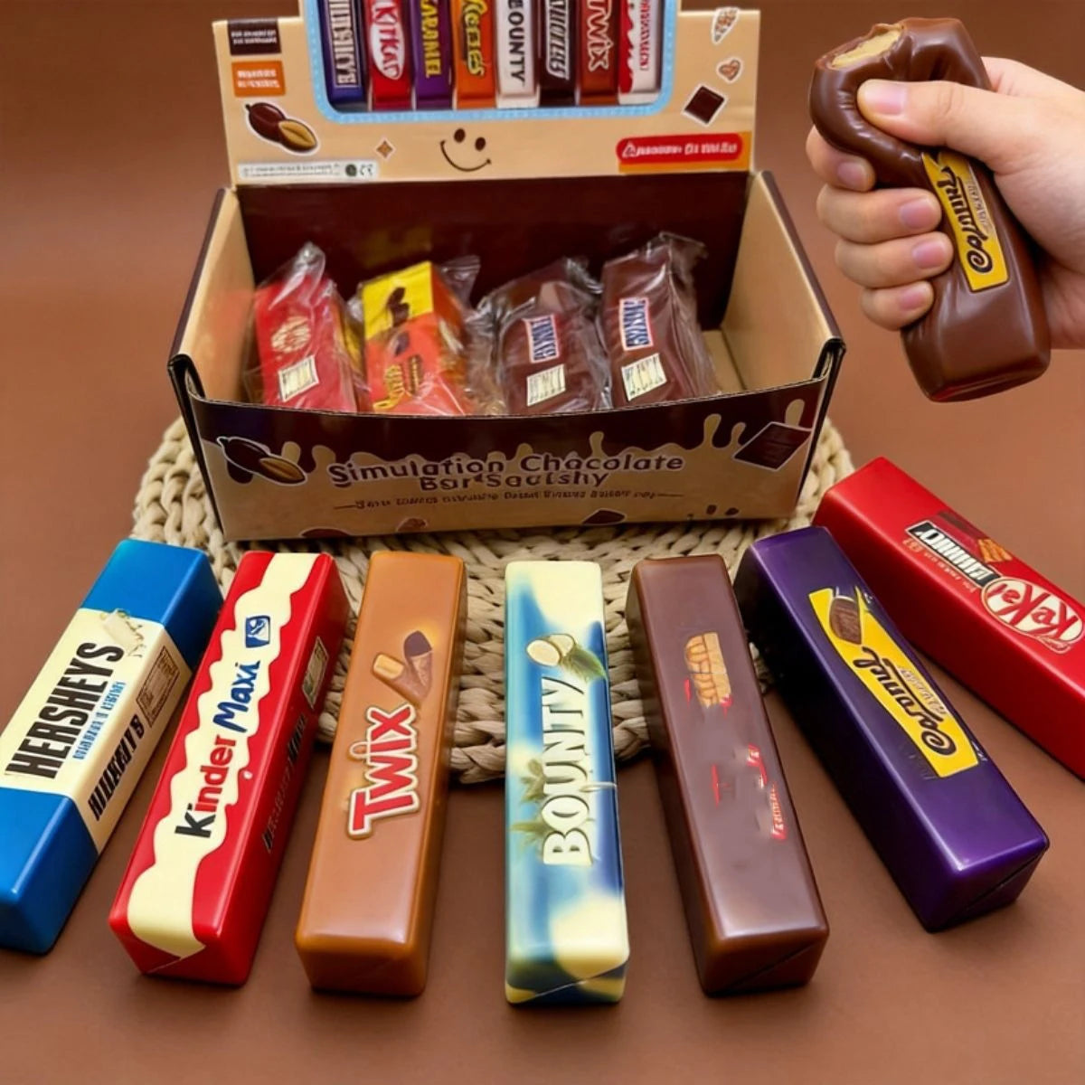 1/8PCS Simulation Chocolate Butter Sticks Squishy Toys