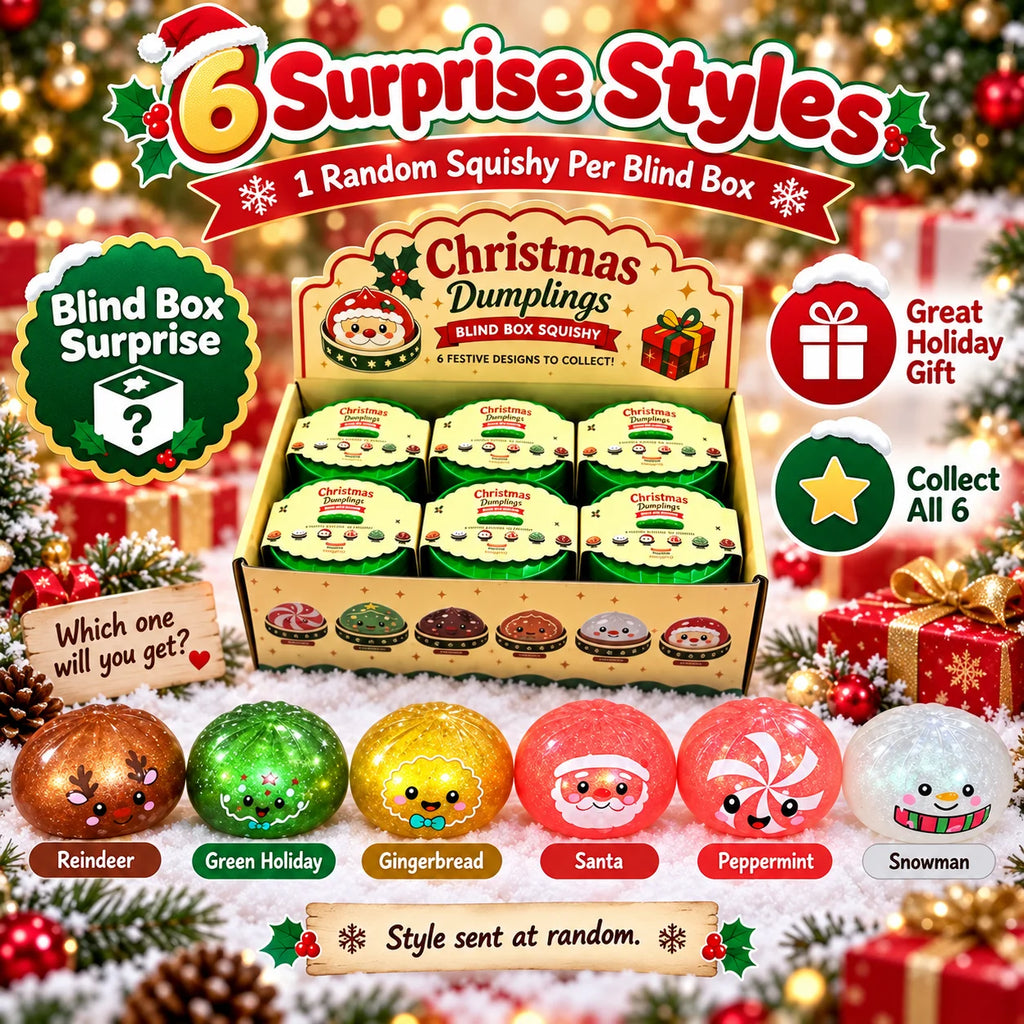 1-5PCS Christmas Dumpling Squishy Blind Box