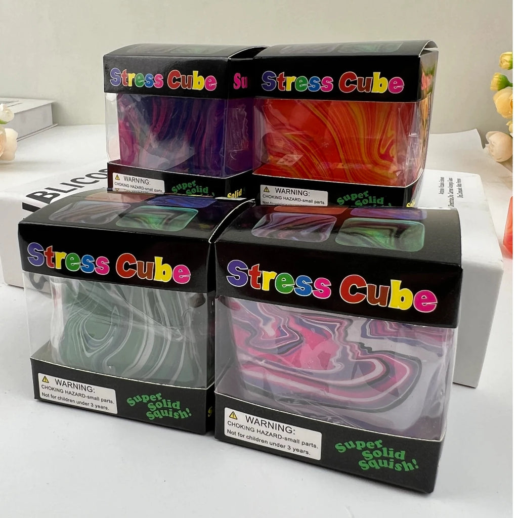 Stress-relief Toy Cube Filled with Gel Stretchable Ball