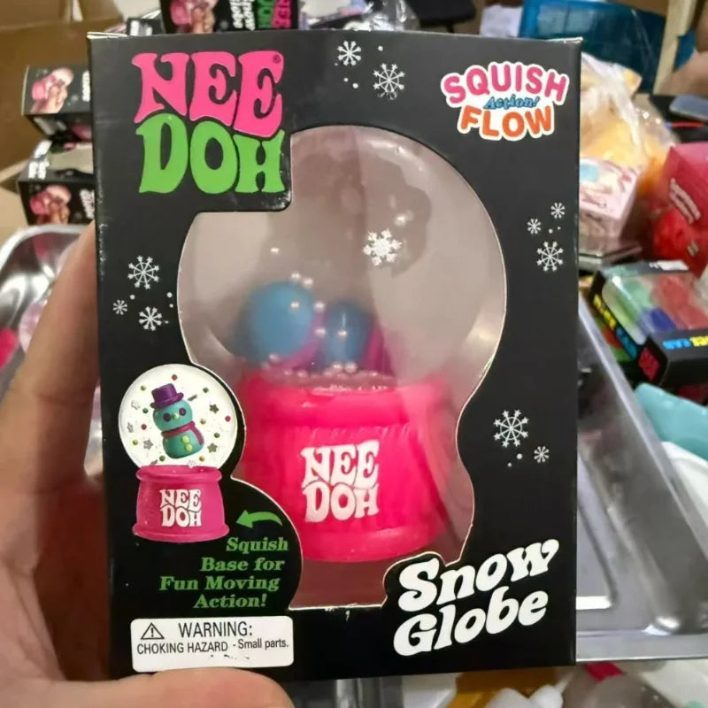 New NeeDoh Squish Flow Snow Globe Crunch