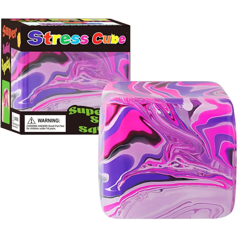 Stress-relief Toy Cube Filled with Gel Stretchable Ball