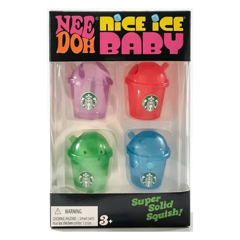 4Pcs NeeDoh Nice Ice Cube Mini Squishy Toy