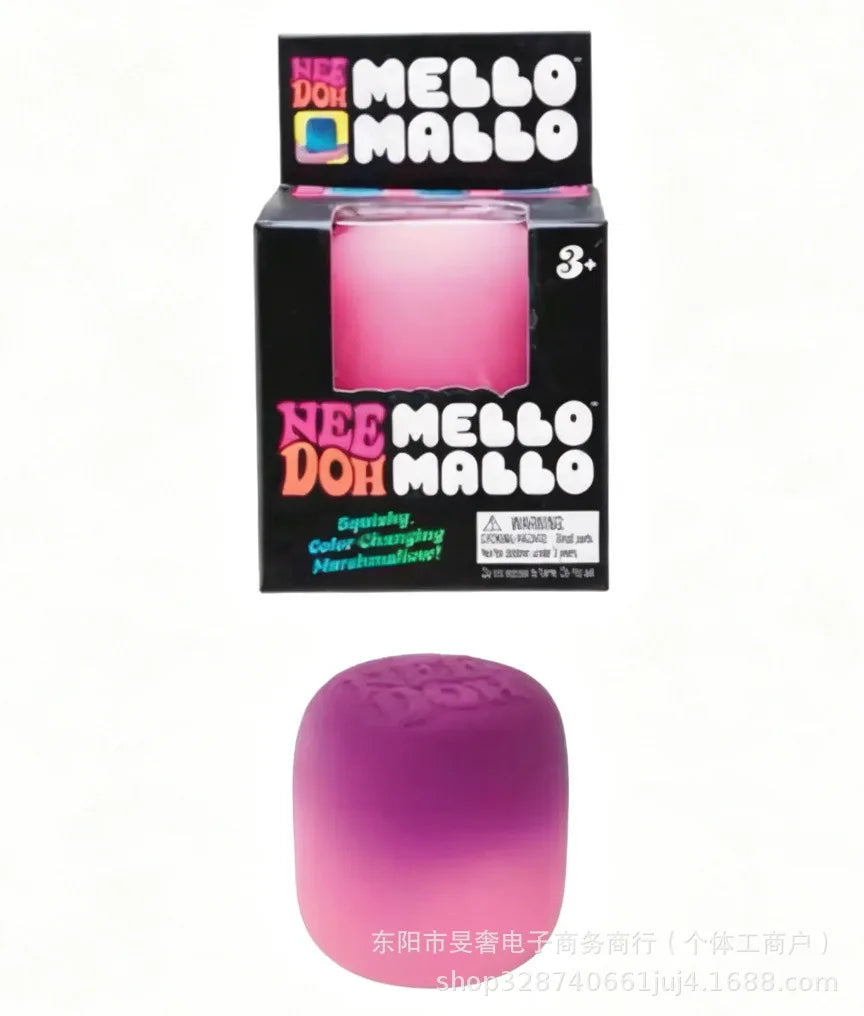 New Needoh Mello Mallo Uv Light Reactive Squish Toy