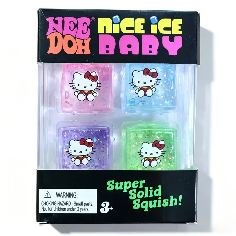 4Pcs NeeDoh Nice Ice Cube Mini Squishy Toy