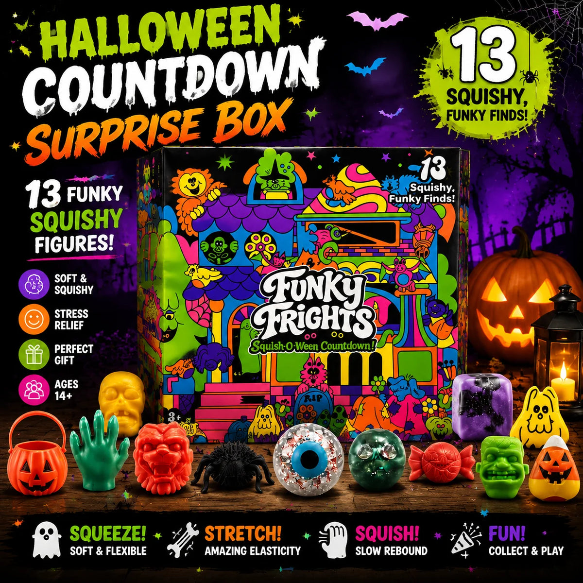 Needoh New Funky Frights Halloween Advent Calendar 13 Days