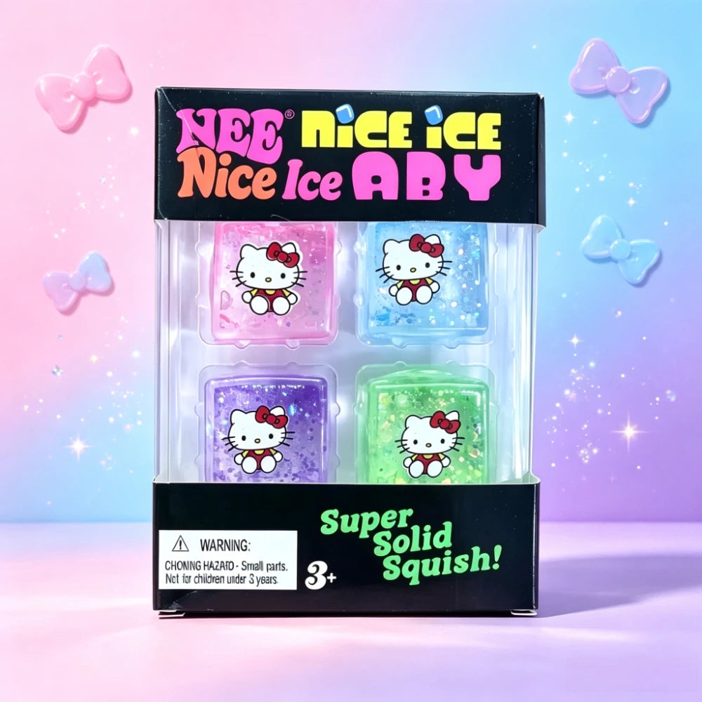 4Pcs NeeDoh Nice Ice Cube Mini Squishy Toy