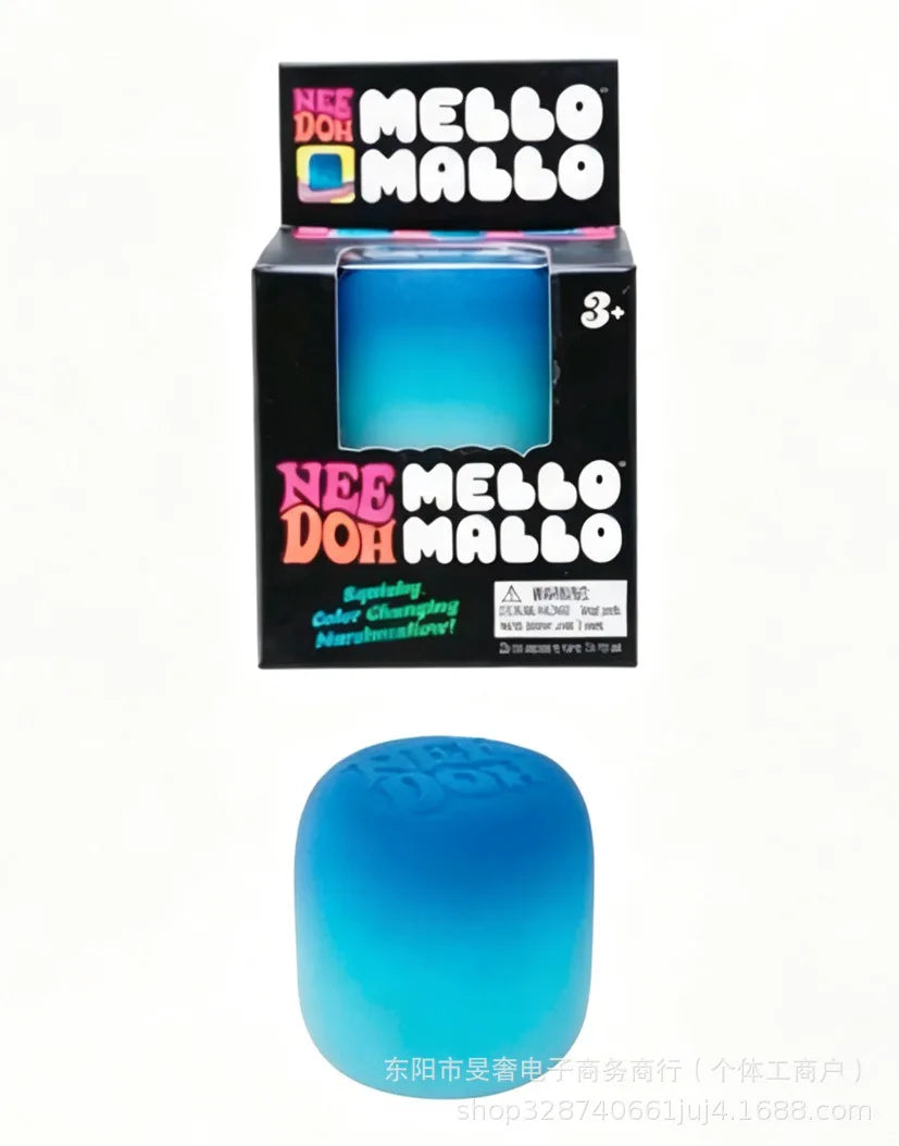 New Needoh Mello Mallo Uv Light Reactive Squish Toy