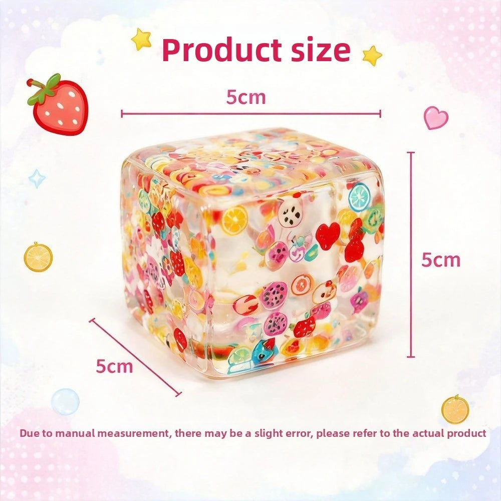 Taba Squishy Stress Balls Cube - Fruit  Sensory Fidget Toy