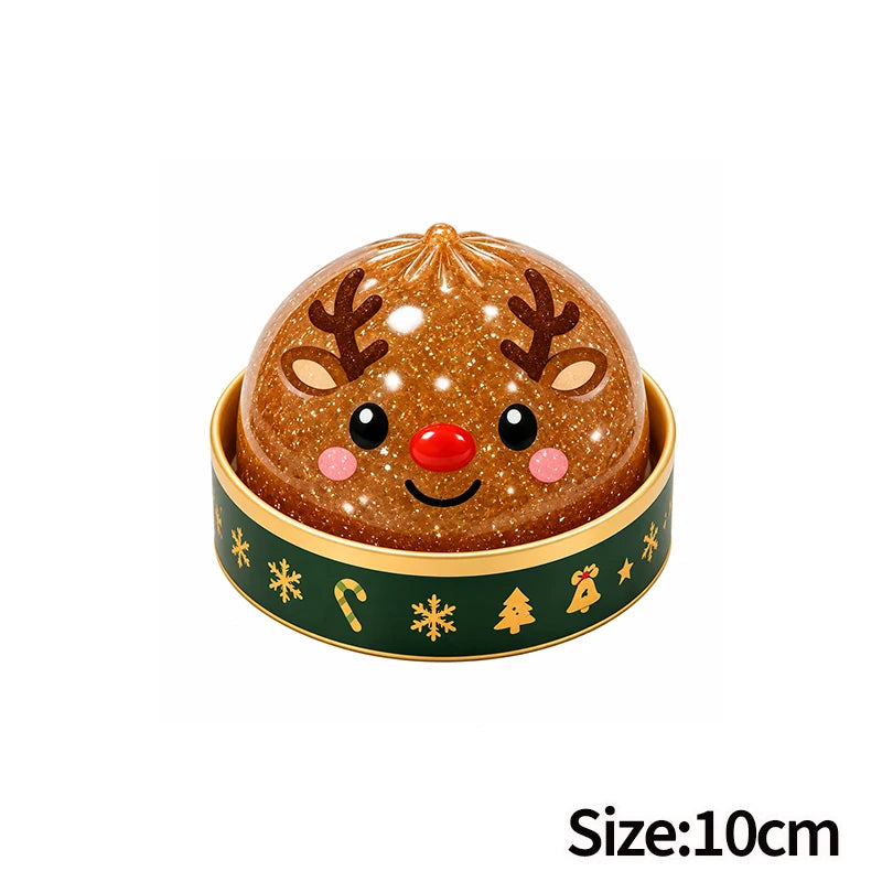 Christmas Dumplings Squishy Glitter Maltose Snowman