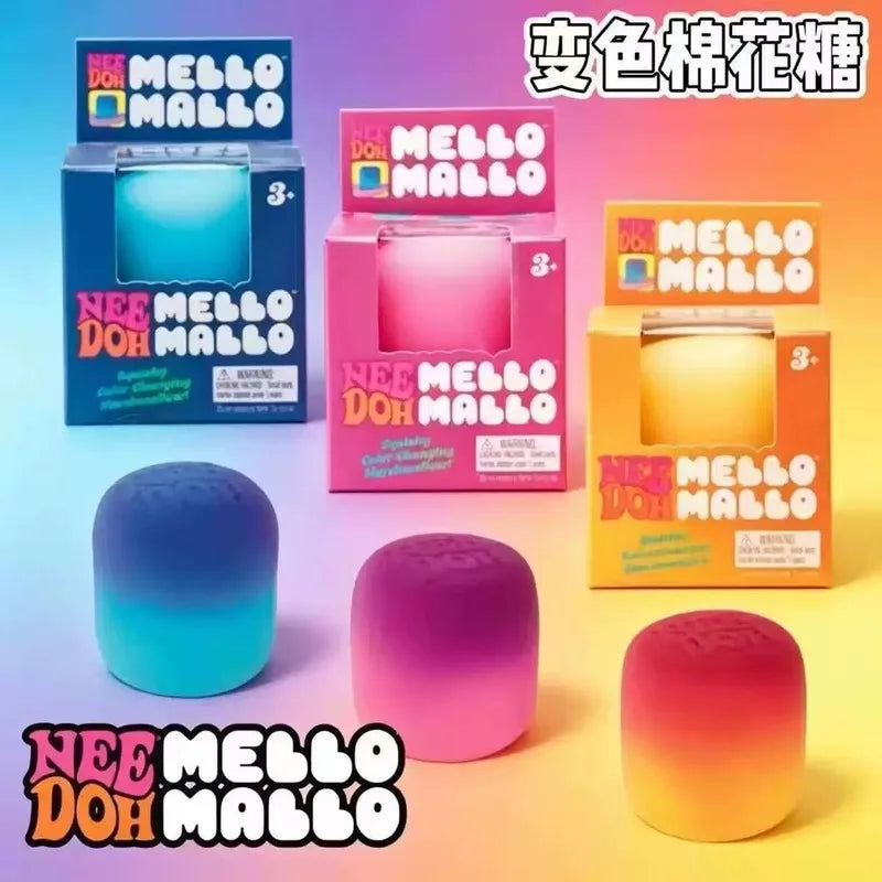 New Needoh Mello Mallo Uv Light Reactive Squish Toy