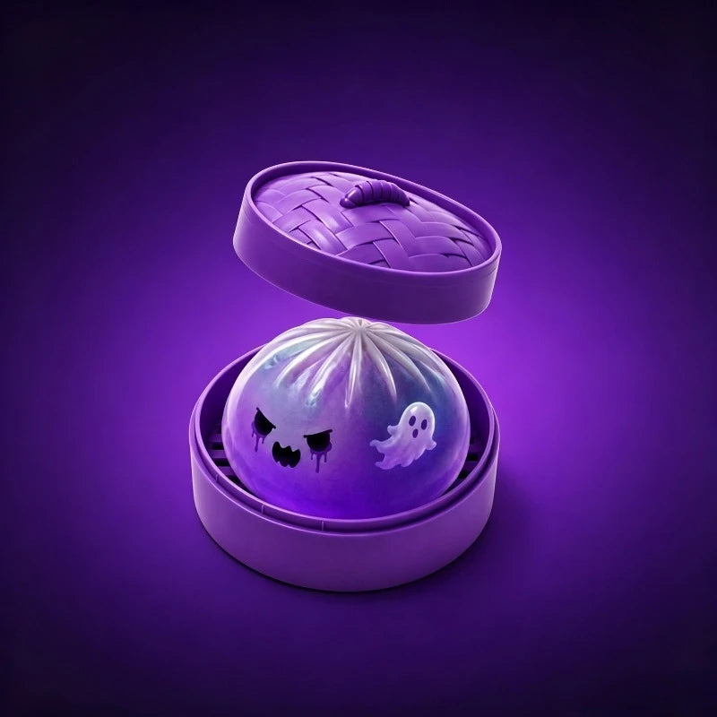 2026NEW Glitter Halloween Ghost Dumplings Squishy